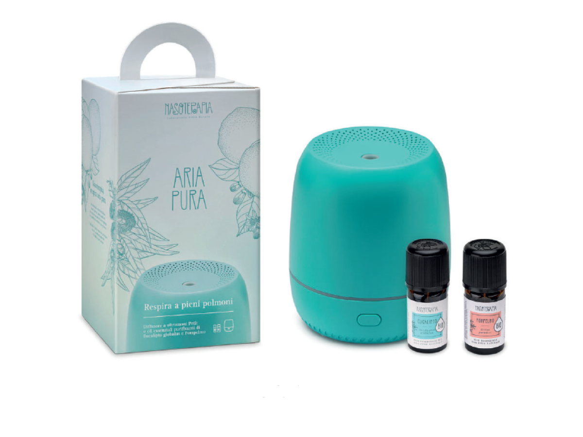 Kit Diffusore Petit ad Ultrasuoni + 2 oli essenziali. Con presa USB -  Erboristeria Demetra